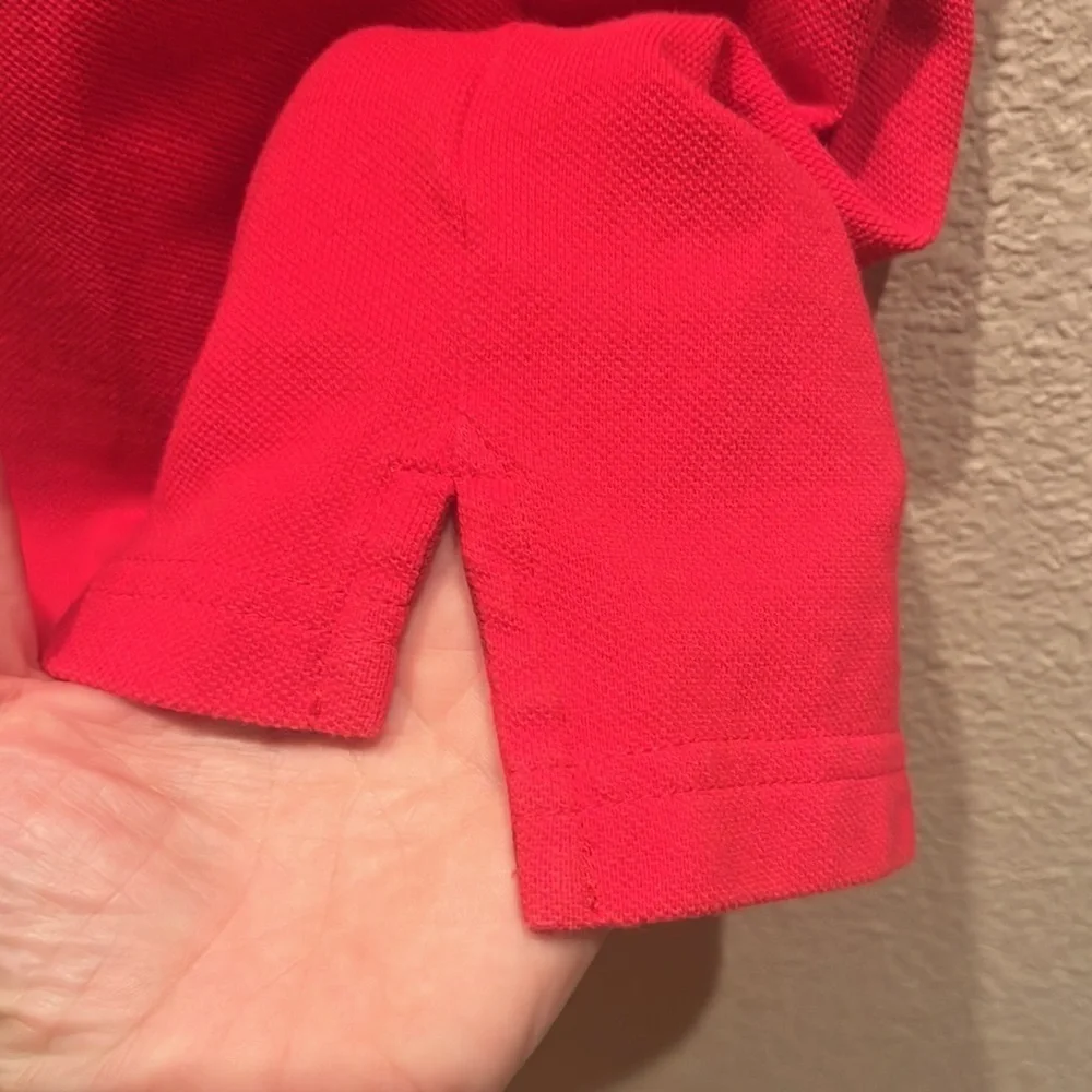 J. Crew Men’s Pique Knit Cotton Repp Polo Shirt Red Size Large